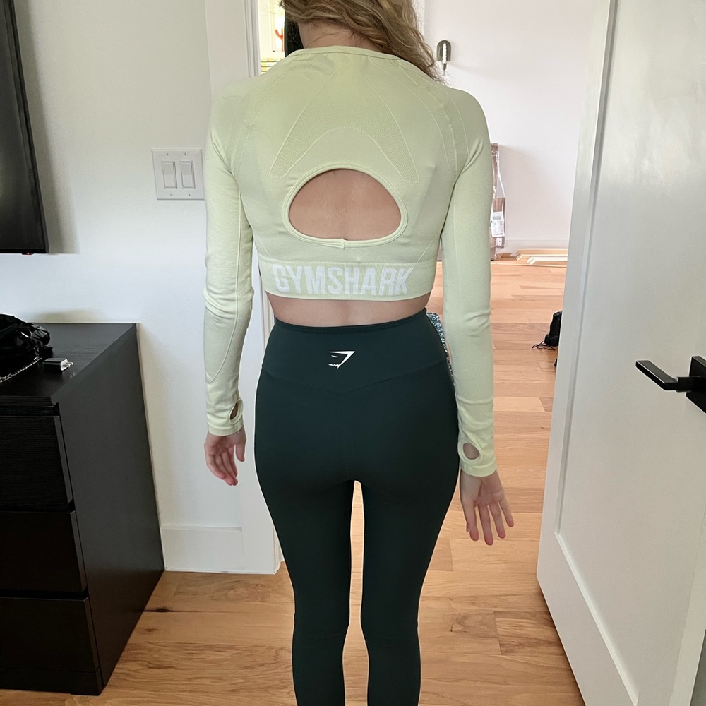 GYMSHARK flex sport long sleeved crop top NWOT